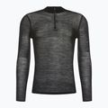 Longsleeve termoaktywny męski Smartwool Intraknit Merino 200 1/4 Zip black/white