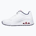 Buty SKECHERS Uno Stand On Air white durabuck/navy/red trim/mesh 3