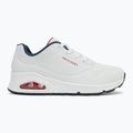 Buty SKECHERS Uno Stand On Air white durabuck/navy/red trim/mesh 2