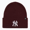 Czapka zimowa 47 Brand MLB New York Yankees Haymaker dark maroon