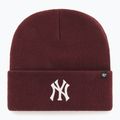 Czapka zimowa 47 Brand MLB New York Yankees Haymaker dark maroon