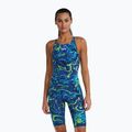 Strój pływacki jednoczęściowy damski TYR Thresher Open Back Hyperblitz blue/green