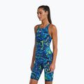 Strój pływacki jednoczęściowy damski TYR Thresher Open Back Hyperblitz blue/green 3