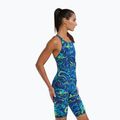 Strój pływacki jednoczęściowy damski TYR Thresher Open Back Hyperblitz blue/green 4