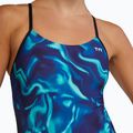 Strój pływacki jednoczęściowy damski Tyr Durafast Elite Waveform Cutoutfit blue/green 5