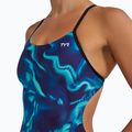 Strój pływacki jednoczęściowy damski Tyr Durafast Elite Waveform Cutoutfit blue/green 7