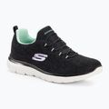 Buty damskie SKECHERS Summits Leopard Spot black/aqua