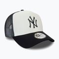 Czapka z daszkiem New Era Team Block Trucker NYY black/white