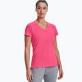 Koszulka treningowa damska Under Armour Tech SSV - Solid cerise/metallic silver 3