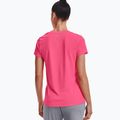 Koszulka treningowa damska Under Armour Tech SSV - Solid cerise/metallic silver 4