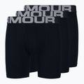 Bokserki męskie Under Armour Charged Cotton 6 In 3 pary black/black/black