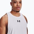 Koszulka koszykarska męska Under Armour Baseline Cotton Tank white/black/black 4