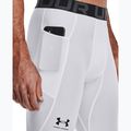 Legginsy treningowe męskie Under Armour HeatGear white/black 5