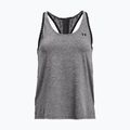 Tank top treningowy damski Under Armour UA Knockout Mesh Back Tank jet gray light heather/black/black 5