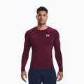 Longsleeve treningowy męski Under Armour HG Armour Comp maroon/white