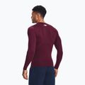 Longsleeve treningowy męski Under Armour HG Armour Comp maroon/white 2