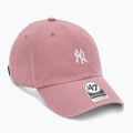 Czapka z daszkiem 47 Brand MLB New York Yankees Base Runner CLEAN UP mauve