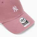 Czapka z daszkiem 47 Brand MLB New York Yankees Base Runner CLEAN UP mauve 3