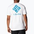 Koszulka trekkingowa męska Columbia Tech Trail Graphic white heather/csc stacked logo 4