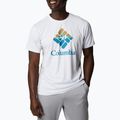 Koszulka trekkingowa męska Columbia Zero Ice Cirro white/hood nightscape graphic