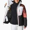 Kurtka narciarska damska Columbia Snow Slab Blackdot white/shark/dark coral 4