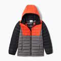 Kurtka dziecięca Columbia Powder Lite Hooded city grey/red quartz/black