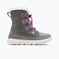 Śniegowce juniorskie Sorel Sorel Explorer Lace quarry/bright lavender 7