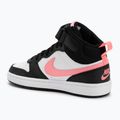 Buty dziecięce Nike Court Borough Mid 2 black/sunset pulse/white 3