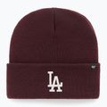 Czapka zimowa 47 Brand MLB Los Angeles Dodgers Haymaker dark maroon
