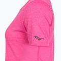 Koszulka do biegania damska Saucony Stopwatch SS fuchsia heather 4
