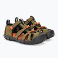 Sandały dziecięce KEEN Seacamp II CNX dark olive/gold flame 4