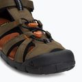 Sandały juniorskie KEEN Seacamp II CNX dark olive/gold flame 7