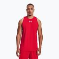 Koszulka koszykarska męska Under Armour Baseline Cotton Tank red/black