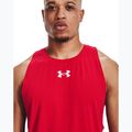 Koszulka koszykarska męska Under Armour Baseline Cotton Tank red/black 4