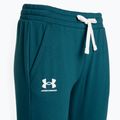 Spodnie damskie Under Armour Rival Fleece Joggers tourmaline teal/white 5