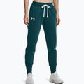 Spodnie damskie Under Armour Rival Fleece Joggers tourmaline teal/white