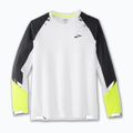 Longsleeve do biegania męski Brooks Run Visible white/asphalt/nightlife 4