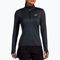 Longsleeve do biegania damski Brooks Dash 1/2 Zip 2.0 htr black