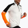 Bluza do biegania męska Brooks Run Visible 1/2 Zip 2.0 ecru/fluoro flash/black 3