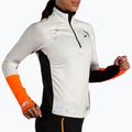 Bluza do biegania damska Brooks Run Visible 1/2 Zip 2.0 ecru/fluoro flash/black 3