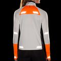 Bluza do biegania damska Brooks Run Visible 1/2 Zip 2.0 ecru/fluoro flash/black 5