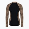 Longsleeve do pływania damski Hurley Leopard Zip Front brown sugar 2