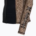 Longsleeve do pływania damski Hurley Leopard Zip Front brown sugar 3