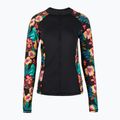 Longsleeve do pływania damski Hurley Fiji Fantasy Zip Front Rashguard black