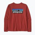 Longsleeve damski Patagonia P-6 Logo Responsibili-Tee burl red 6