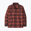Koszula męska Patagonia Organic Cotton MW Fjord Flannel ice caps/burl red 4