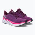 Buty do biegania damskie HOKA Clifton 8 grape wine/beautyberry 4