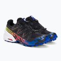 Buty do biegania męskie Salomon Speedcross 6 GTX Blue Fire black/surf the web/safety yellow 7