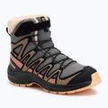 Buty trekkingowe dziecięce Salomon XA Pro V8 Winter CSWP pewter/black/peach fuzz