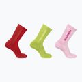 Skarpety Salomon Everyday Crew 3 pary flame scarlet/dark citron